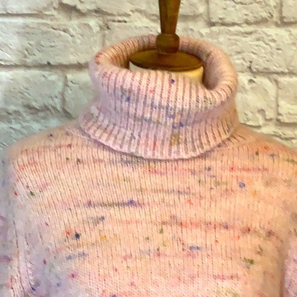 Banana Republic Speckled Fluff Turtleneck Sweater, pink - Picture 4 of 8